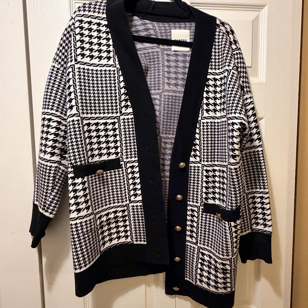Sandro sweater with gold buttons